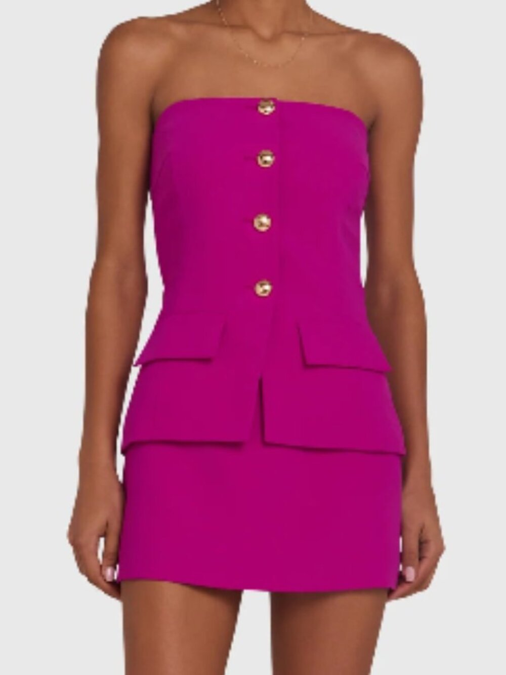 Amanda Uprichard Yadira Skort Romper in New Orchid